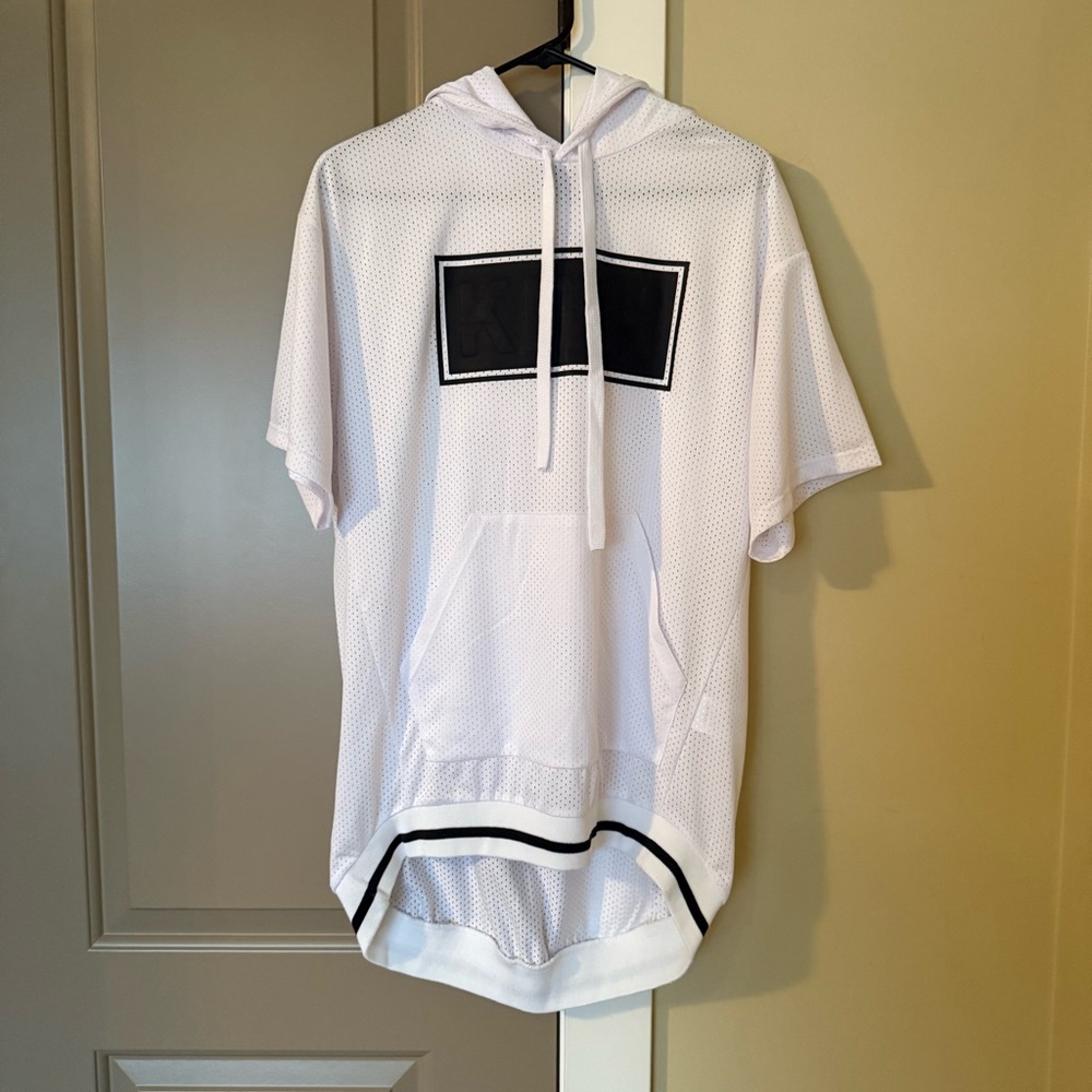 Kith White Mesh Hoodie Shirt M